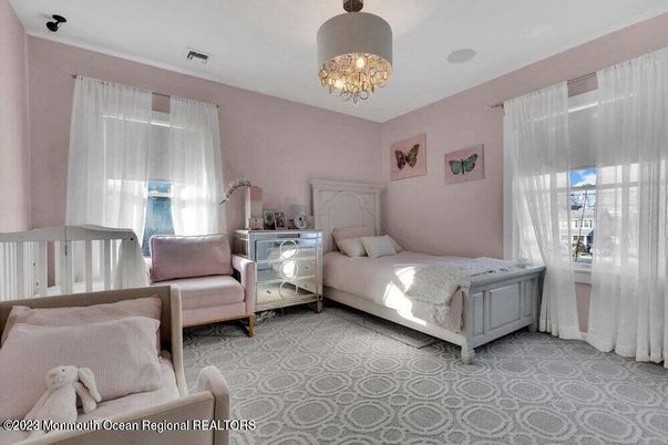 Bedroom, Chandelier, Interior
