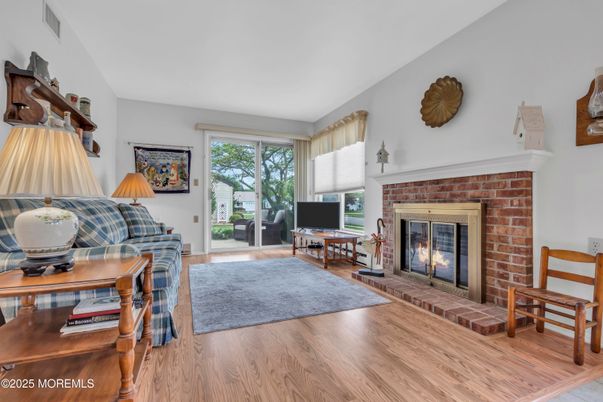 Fireplace, Interior, Wood Texture Flooring