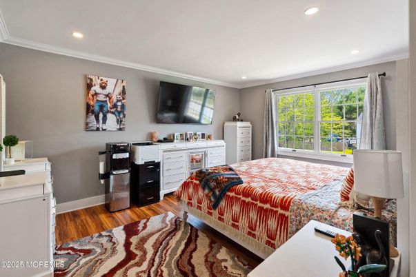 Bedroom, Home Office, Interior, Recessed Lighting, Wood Texture Flooring