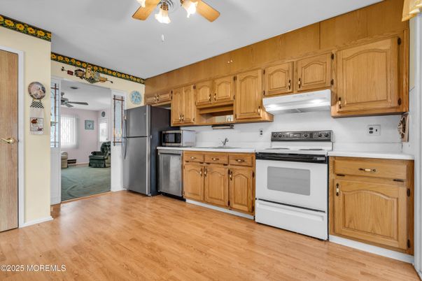 Interior, Kitchen, Wood Texture Flooring