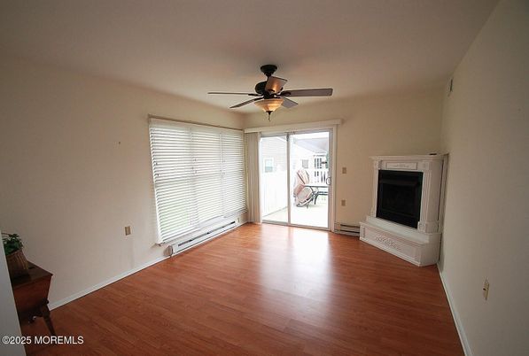 Empty room, Fireplace, Interior, Wood Texture Flooring