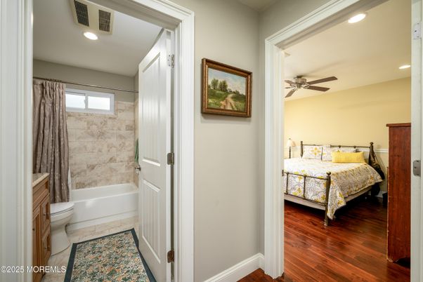 Bathroom, Bedroom, Interior, Recessed Lighting, Wood Texture Flooring