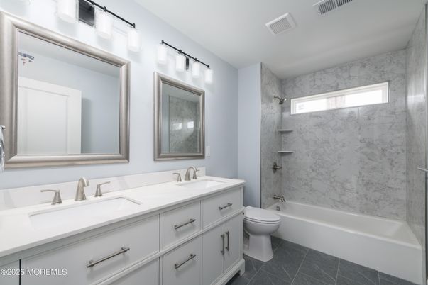 Bathroom, Dual Sink Vanities, Interior, Marble Walls