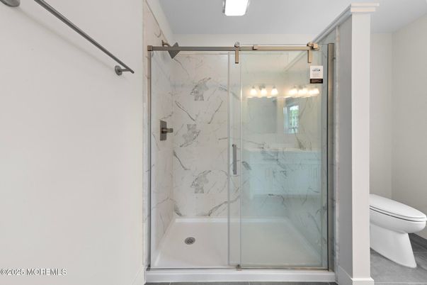 Bathroom, Glass Shower, Interior, Marble Walls