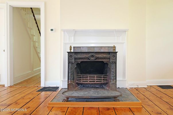 Fireplace, Interior, Wood Texture Flooring