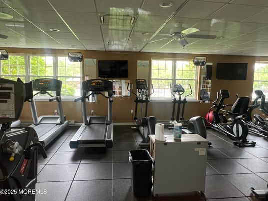 Fitness Equipment, Gym, Interior, Recessed Lighting