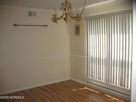 Chandelier, Empty room, Interior, Wood Texture Flooring
