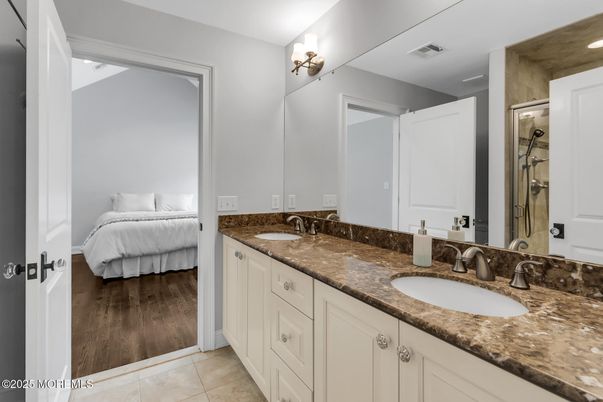 Bathroom, Bedroom, Dual Sink Vanities, Interior, Wood Texture Flooring