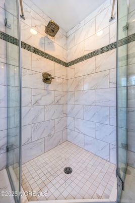 Bathroom, Glass Shower, Interior, Marble Walls
