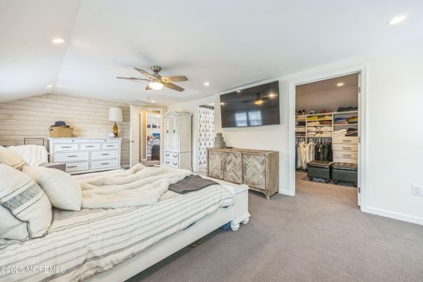 Bedroom, Interior, Recessed Lighting, Stone Walls