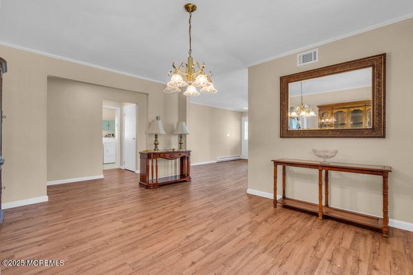 Chandelier, Empty room, Interior, Wood Texture Flooring