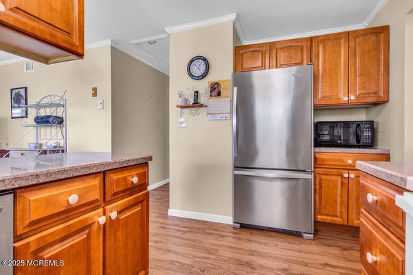 Interior, Kitchen, Wood Texture Flooring