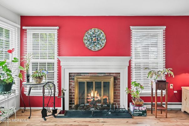 Fireplace, Interior, Wood Texture Flooring