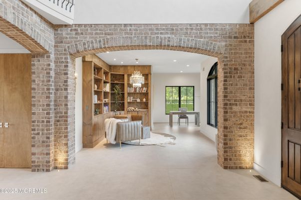 Chandelier, Interior, Recessed Lighting, Stone Walls
