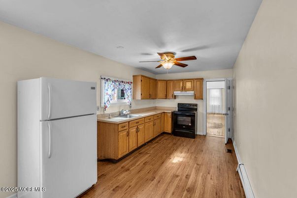 Interior, Kitchen, Wood Texture Flooring
