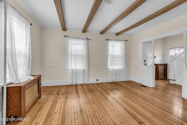Empty room, Interior, Wooden Beams, Wood Texture Flooring