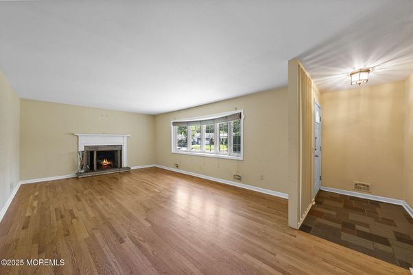 Empty room, Fireplace, Interior, Wood Texture Flooring