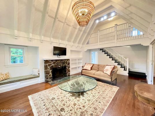 Chandelier, Fireplace, Interior, Living room, Wood Texture Flooring