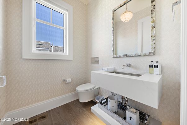 Bathroom, Interior, Wood Texture Flooring