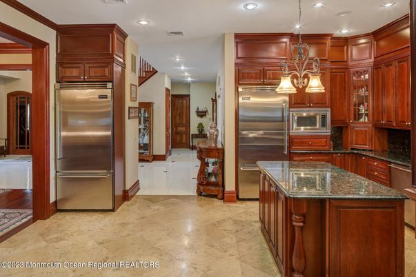 Interior, Kitchen, Pendant Lights, Recessed Lighting, Stainless Steel Appliances