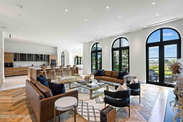 Dining room, Interior, Kitchen, Living room, Pendant Lights, Recessed Lighting, Stainless Steel Appliances, Wood Texture Flooring