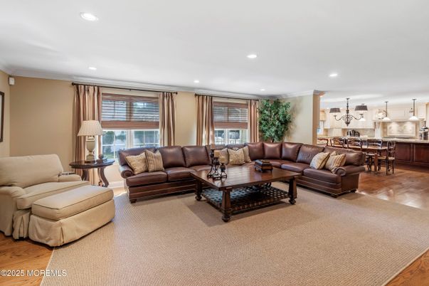 Dining room, Interior, Kitchen, Living room, Pendant Lights, Recessed Lighting, Wood Texture Flooring