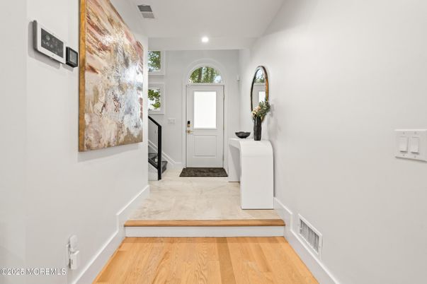 Interior, Marble, Recessed Lighting, Wood Texture Flooring