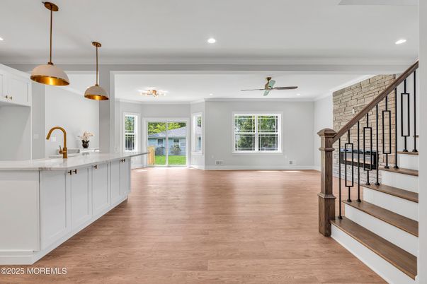 Interior, Pendant Lights, Recessed Lighting, Wood Texture Flooring