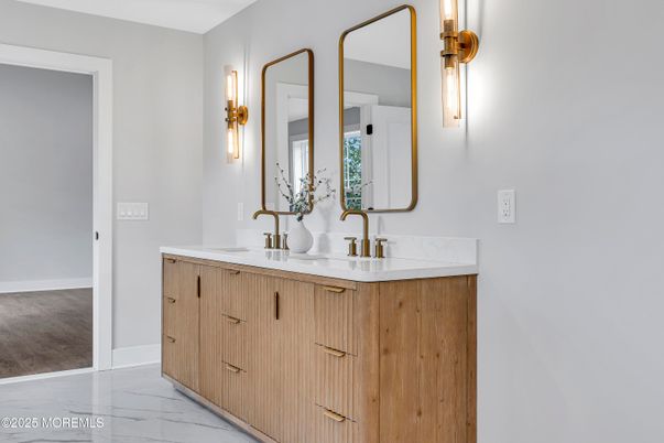 Bathroom, Dual Sink Vanities, Interior, Marble