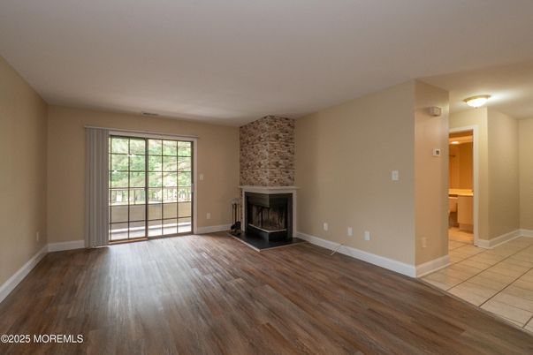 Empty room, Fireplace, Interior, Wood Texture Flooring