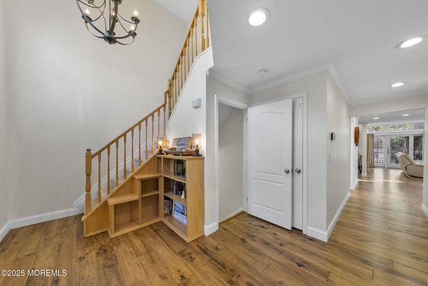Chandelier, Interior, Recessed Lighting, Wood Texture Flooring