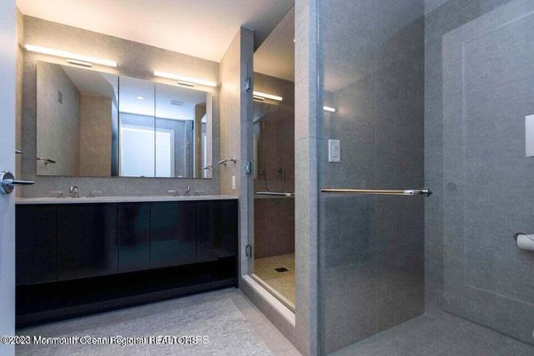 Bathroom, Dual Sink Vanities, Glass Shower, Interior