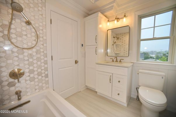 Bathroom, Interior, Wood Texture Flooring