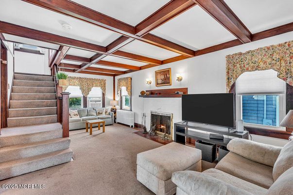 Fireplace, Interior, Living room, Wooden Beams