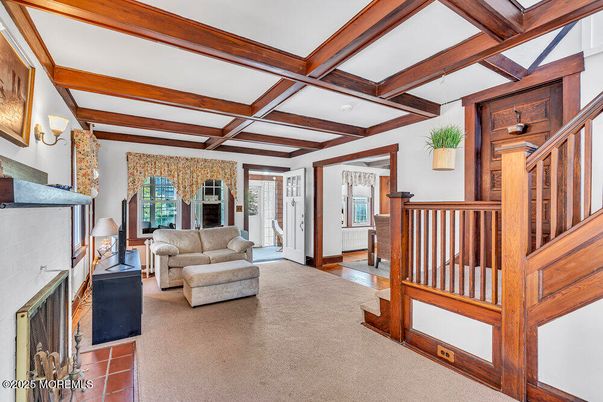 Fireplace, Interior, Living room, Wooden Beams