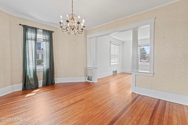 Chandelier, Empty room, Interior, Wood Texture Flooring