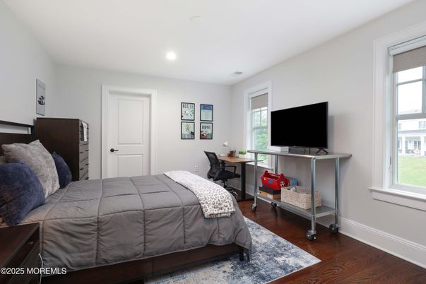 Bedroom, Home Office, Interior, Recessed Lighting, Wood Texture Flooring