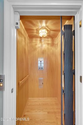 Elevator, Interior, Wooden Ceilings, Wood Texture Flooring, Wooden Walls