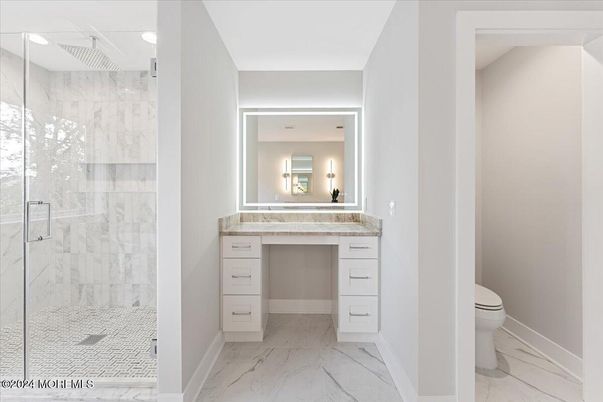 Bathroom, Glass Shower, Interior, Marble, Marble Walls