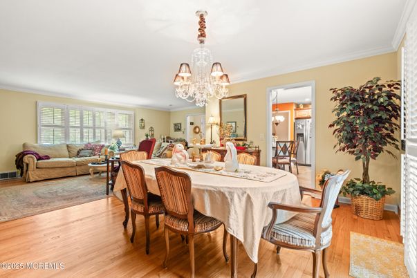 Chandelier, Dining room, Interior, Kitchen, Living room, Wood Texture Flooring