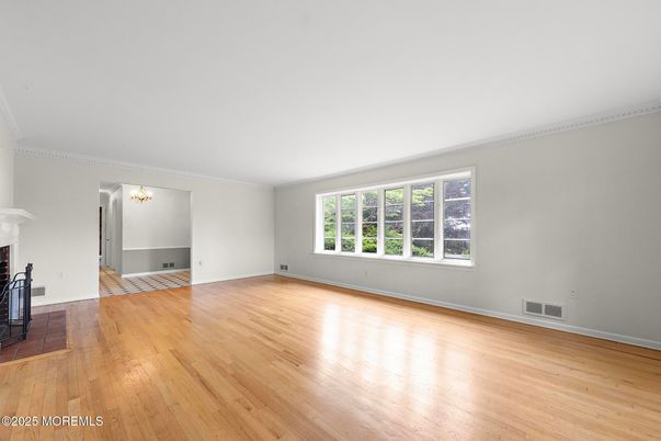 Empty room, Fireplace, Interior, Wood Texture Flooring