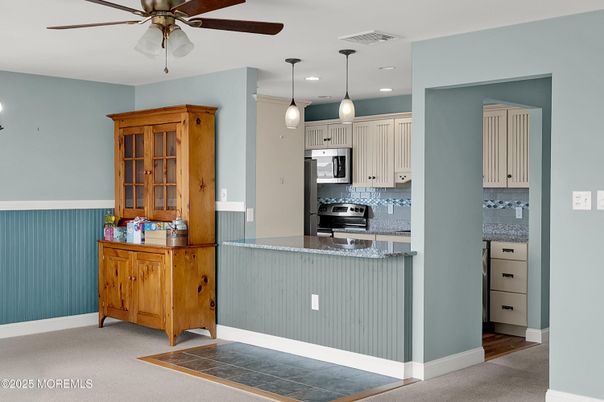 Interior, Kitchen, Pendant Lights, Recessed Lighting, Stainless Steel Appliances