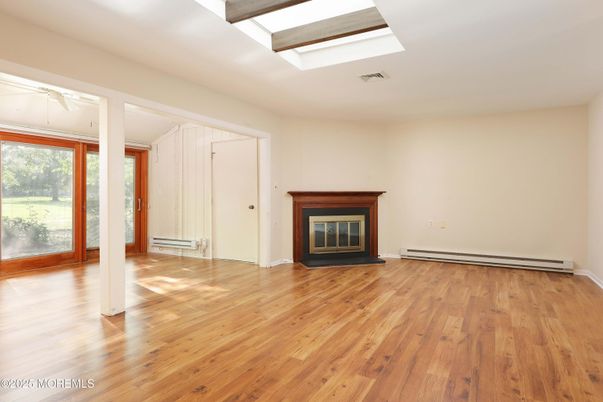 Empty room, Fireplace, Interior, Wood Texture Flooring