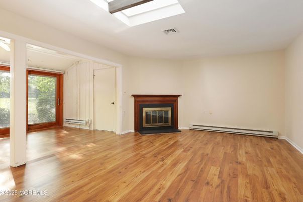 Empty room, Fireplace, Interior, Wood Texture Flooring