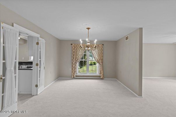 Chandelier, Empty room, Interior