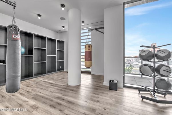 Fitness Equipment, Interior, Wood Texture Flooring
