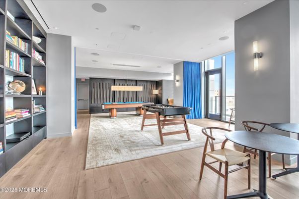 Game Room, Home Office, Interior, Pendant Lights, Recessed Lighting, Wood Texture Flooring