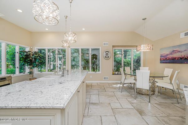 Dining room, Interior, Kitchen, Pendant Lights, Recessed Lighting