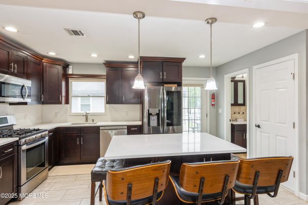 Interior, Kitchen, Pendant Lights, Recessed Lighting, Stainless Steel Appliances