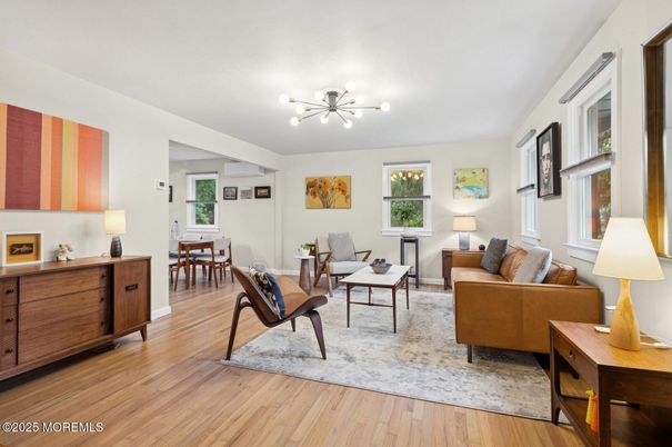 Dining room, Interior, Living room, Pendant Lights, Wood Texture Flooring